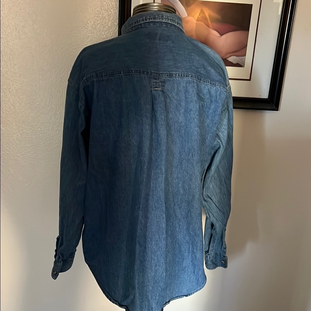 Robert Stock Men's Blue Denim Shirt Size L - Picture 3 of 4